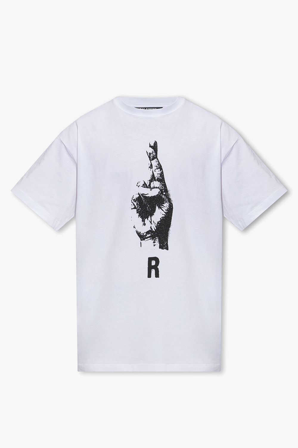 White Printed T-shirt Raf Simons - Vitkac Canada